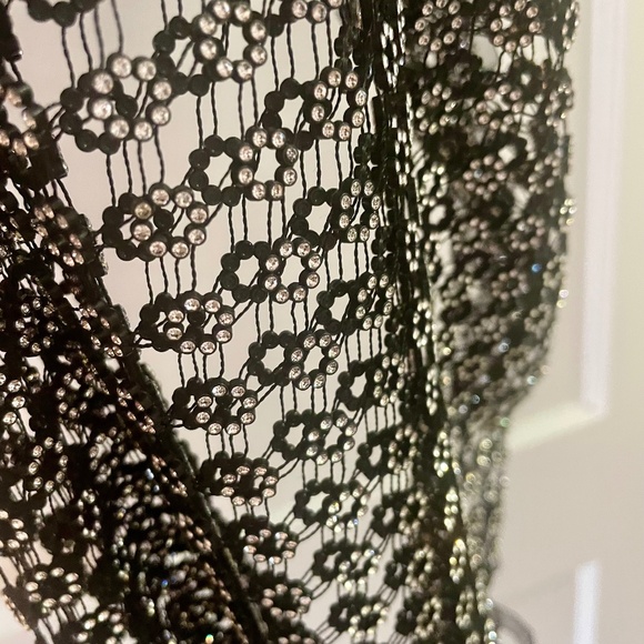 Vine Tree Size M/L Circled Rhinestones Fishnet Midi Dress - Picture 5 of 7